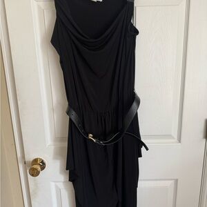 Michael Kors Black Asymmetrical Sheath Dress